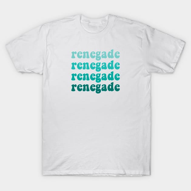 Renegade Tiktok Blue Gradient Design T-Shirt by Lauren Cude